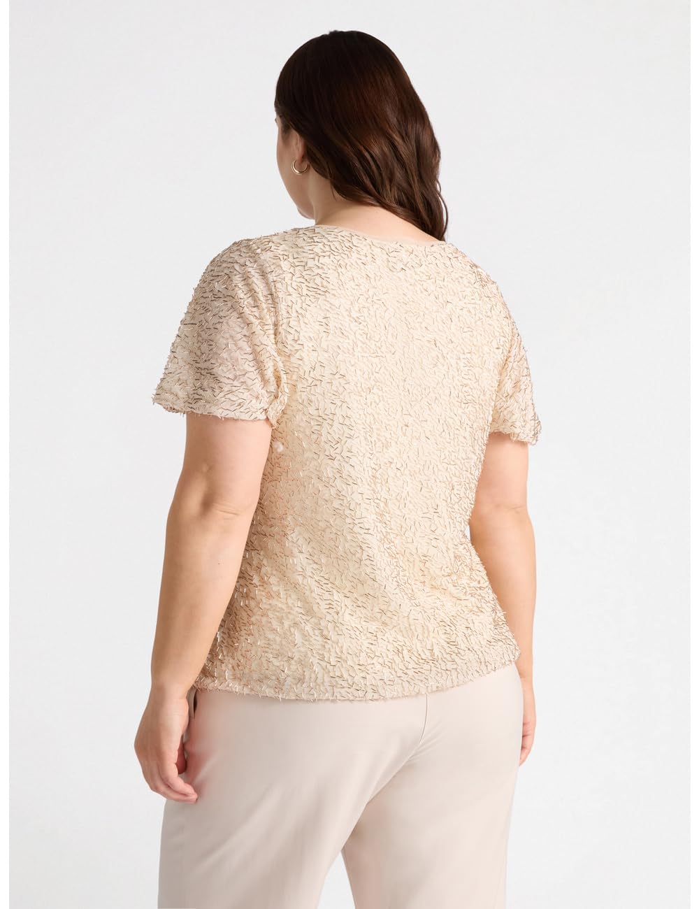 Fiorella Rubino Top e t-shirt t-shirt in jersey ricamato XL Plus