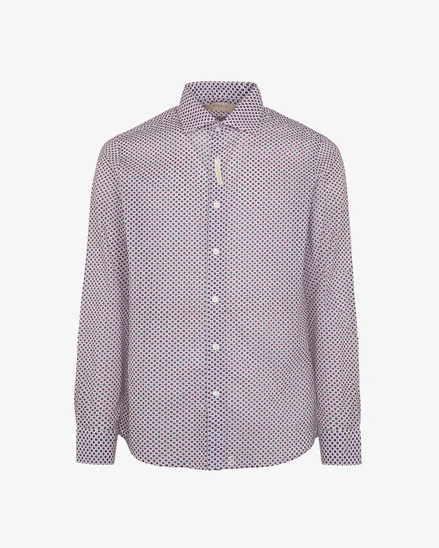 Markup Uomo Camicie Camicia mussola stampata collo italiano uomo