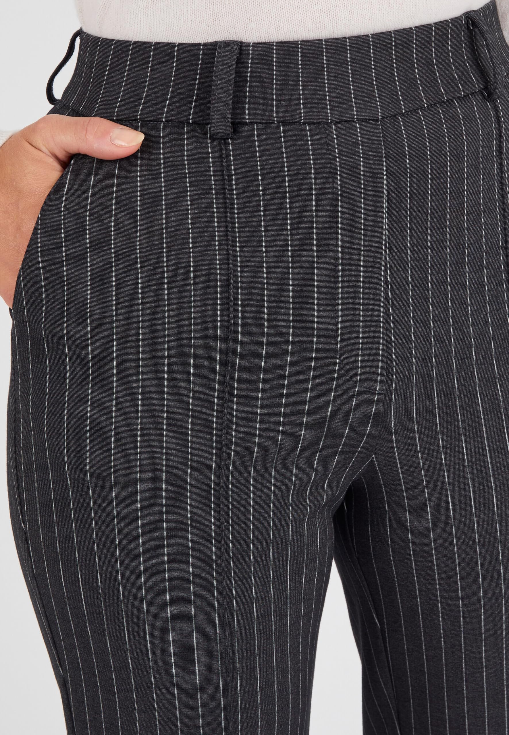 Damart Prêt-à-porter Pantaloni 7/8° maglia Milano donna grigio a strisce