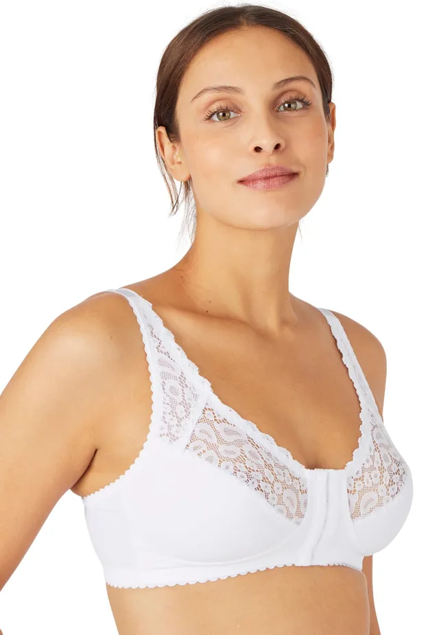 Damart Biancheria intima reggiseno senza ferretto con apertura davanti bianco 3B
