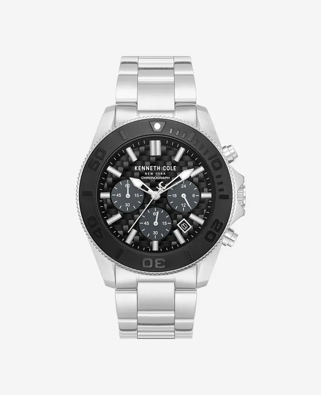 Kenneth Cole Reaction Chronograph Bracelet Watch orologio argento cronografo