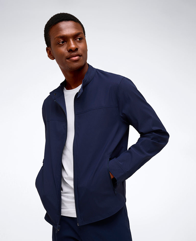 Kenneth Cole Reaction Clothing Simplified Utility Jacket giacca blu idrorepellente