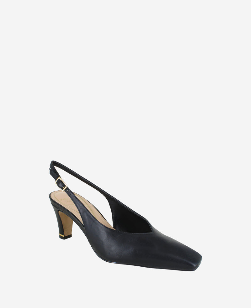 Kenneth Cole Reaction Meilani Leather slingback nera in pelle