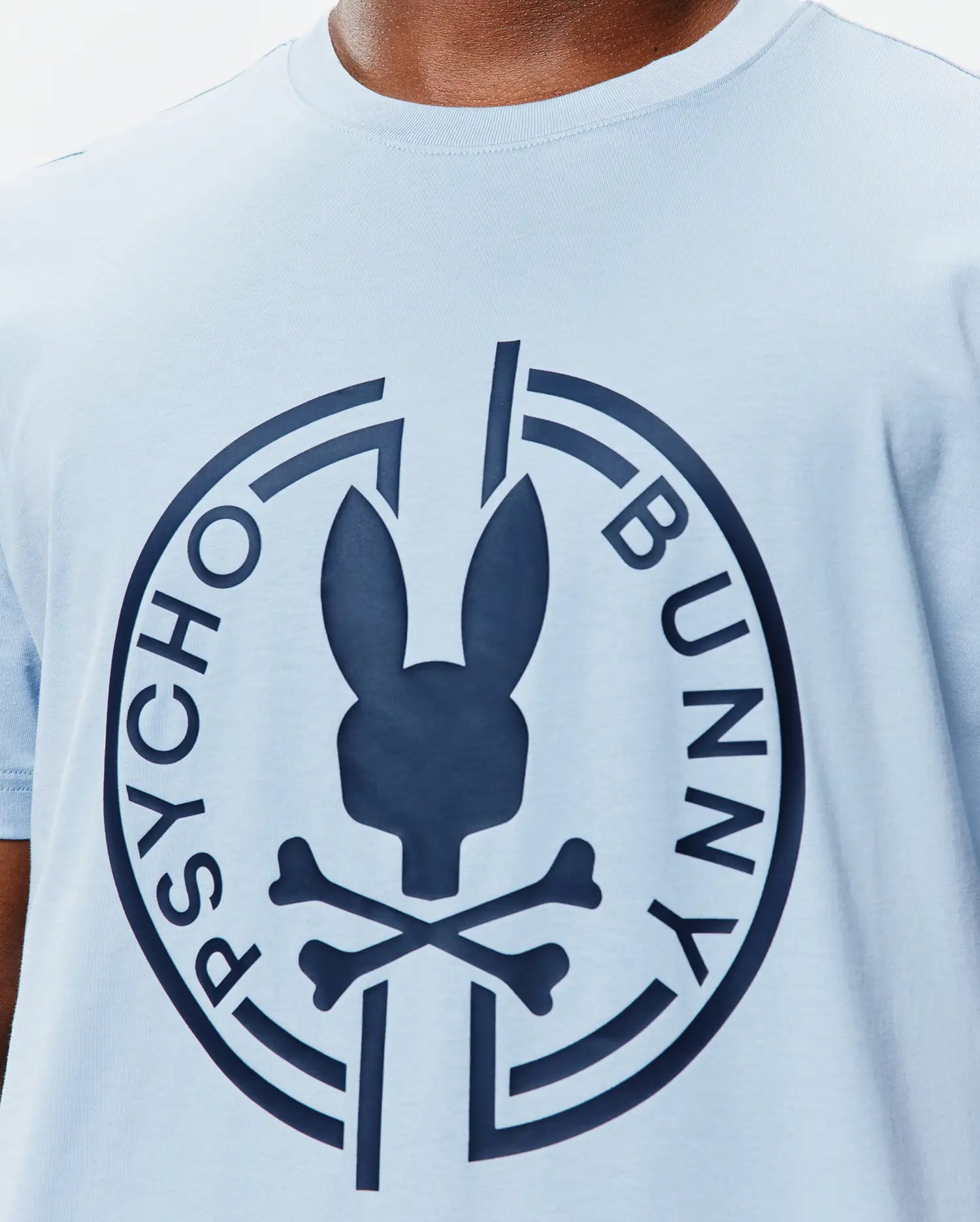 Psycho Bunny Men's Tees Santa Fe Graphic Tee MT0200611 T-shirt blu