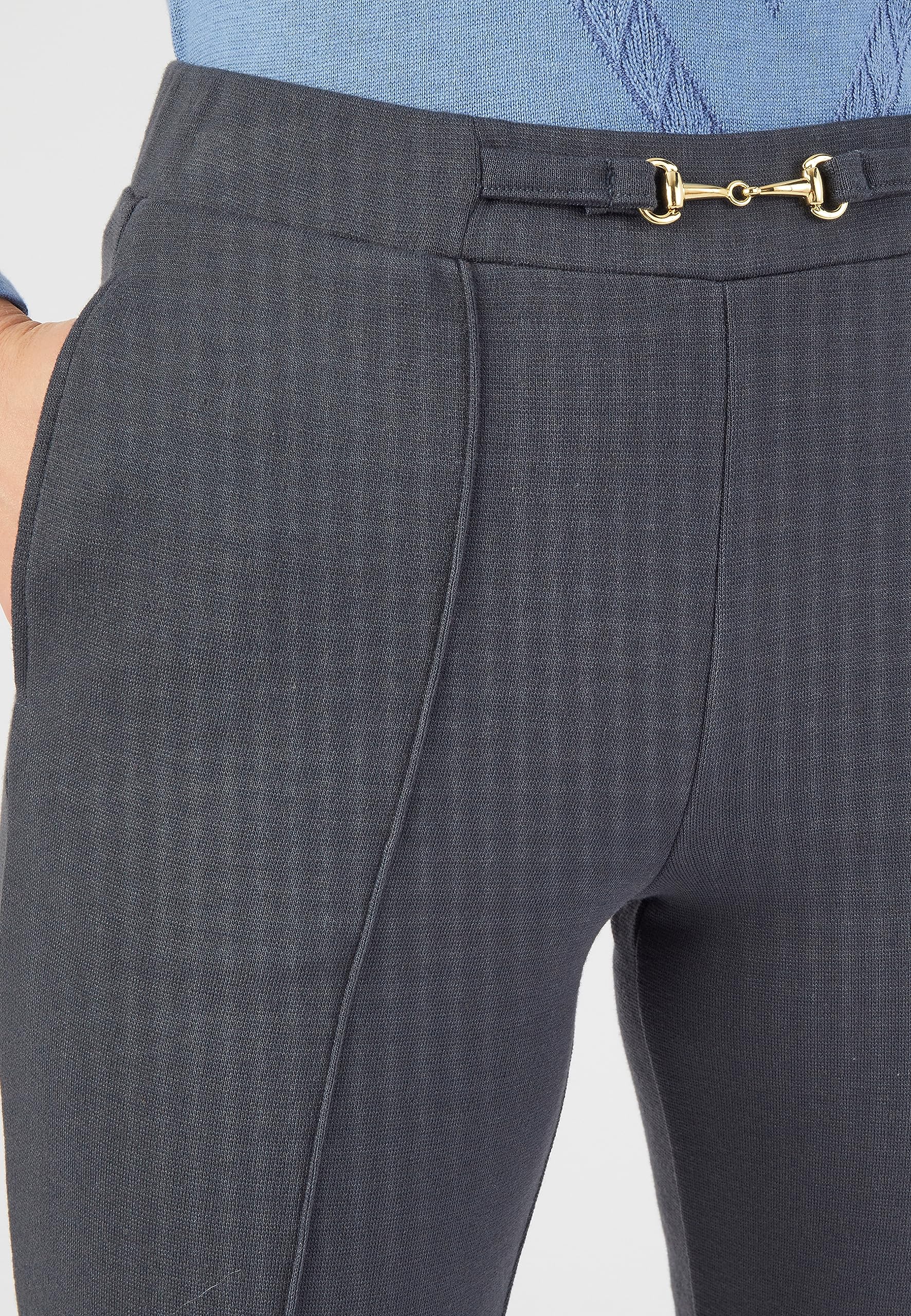 Damart Thermolactyl pantaloni dritti Milano Caldo grigio melange scuro 52