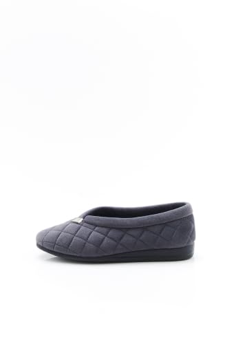 Damart Calzature pantofole da donna in velluto trapuntato blu