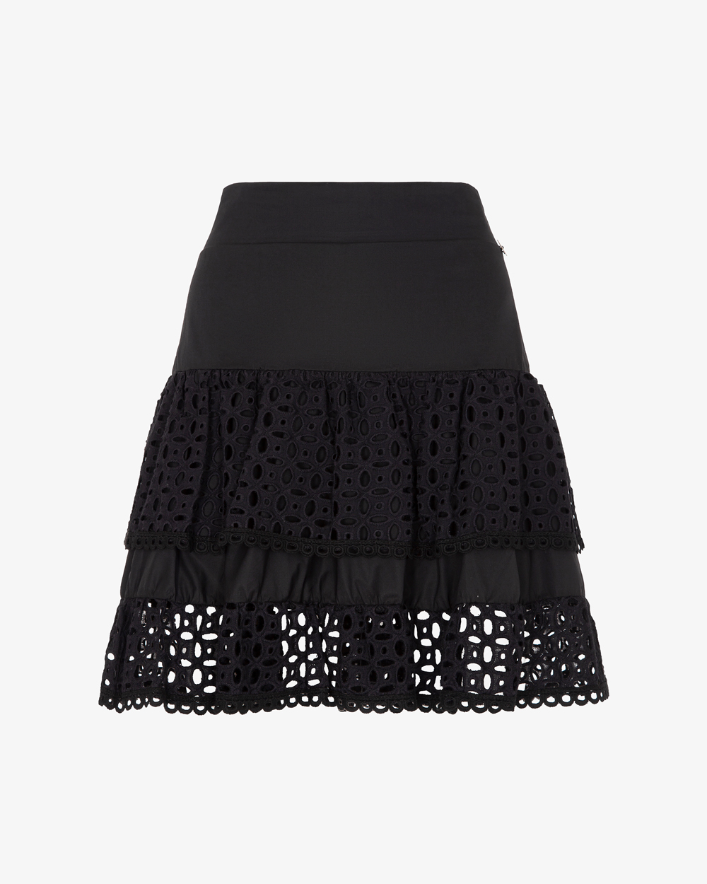 Markup Donna Gonne & Short Gonna corta in popeline e pizzo sangallo