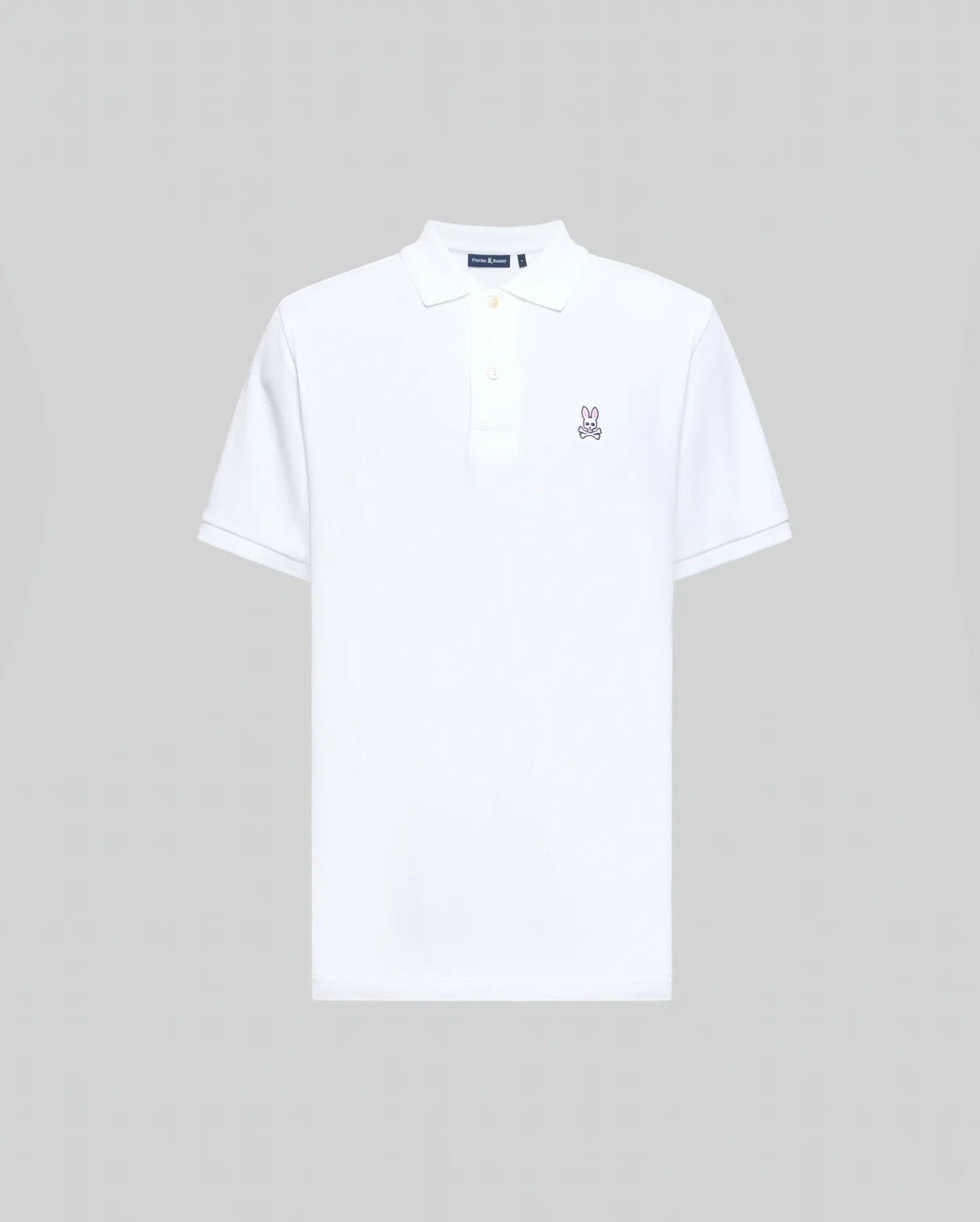 Psycho Bunny Men's Polos Classic Pique Polo Shirt B6K001ARPC polo White