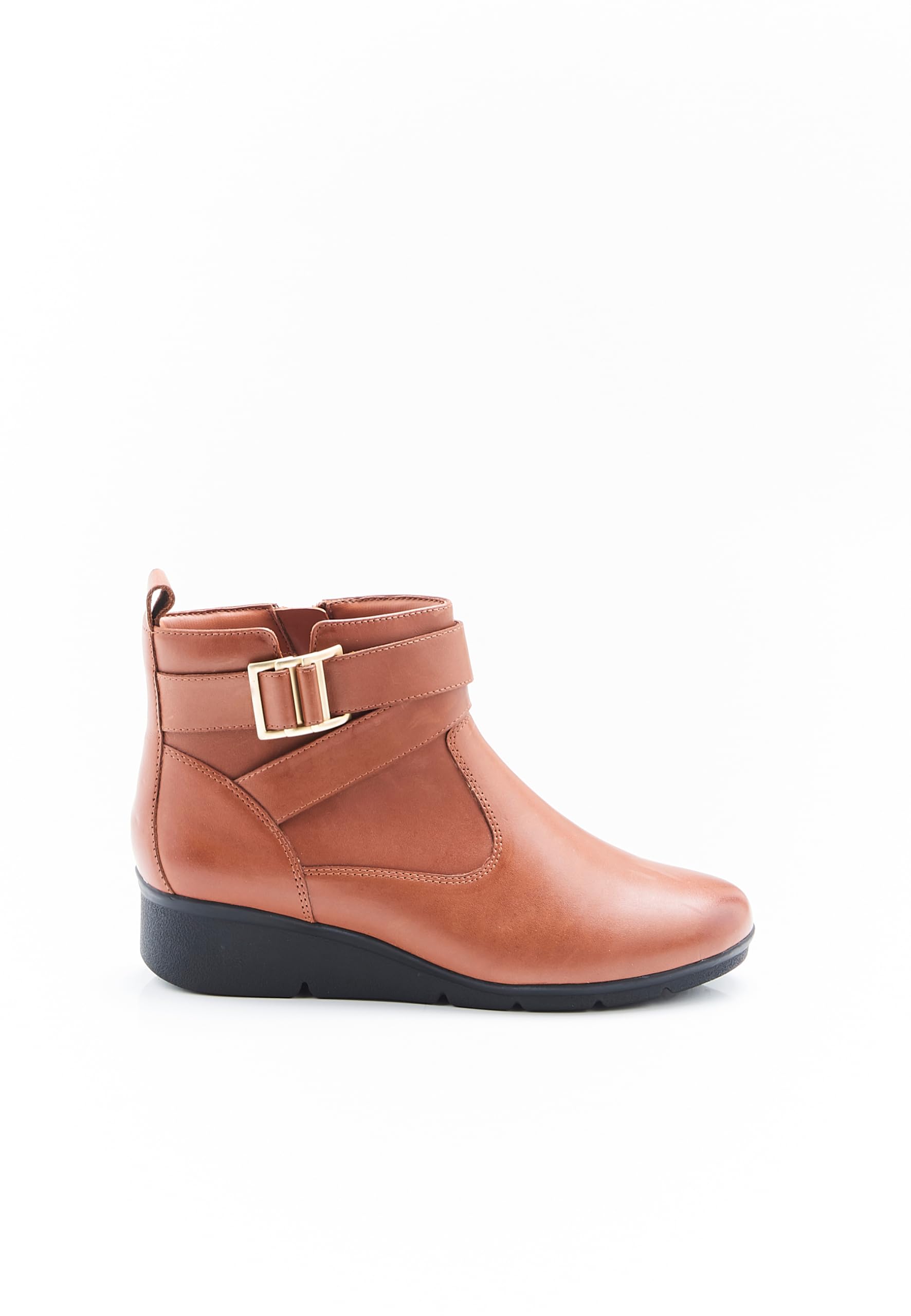 Damart Calzature Amortyl stivaletti da donna con zeppa 4 cm in pelle
