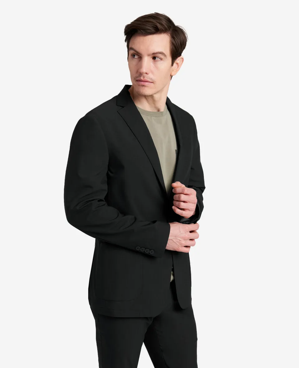 Kenneth Cole Reaction Clothing The 365 Washable Suit Separate Jacket giacca nera elasticizzata