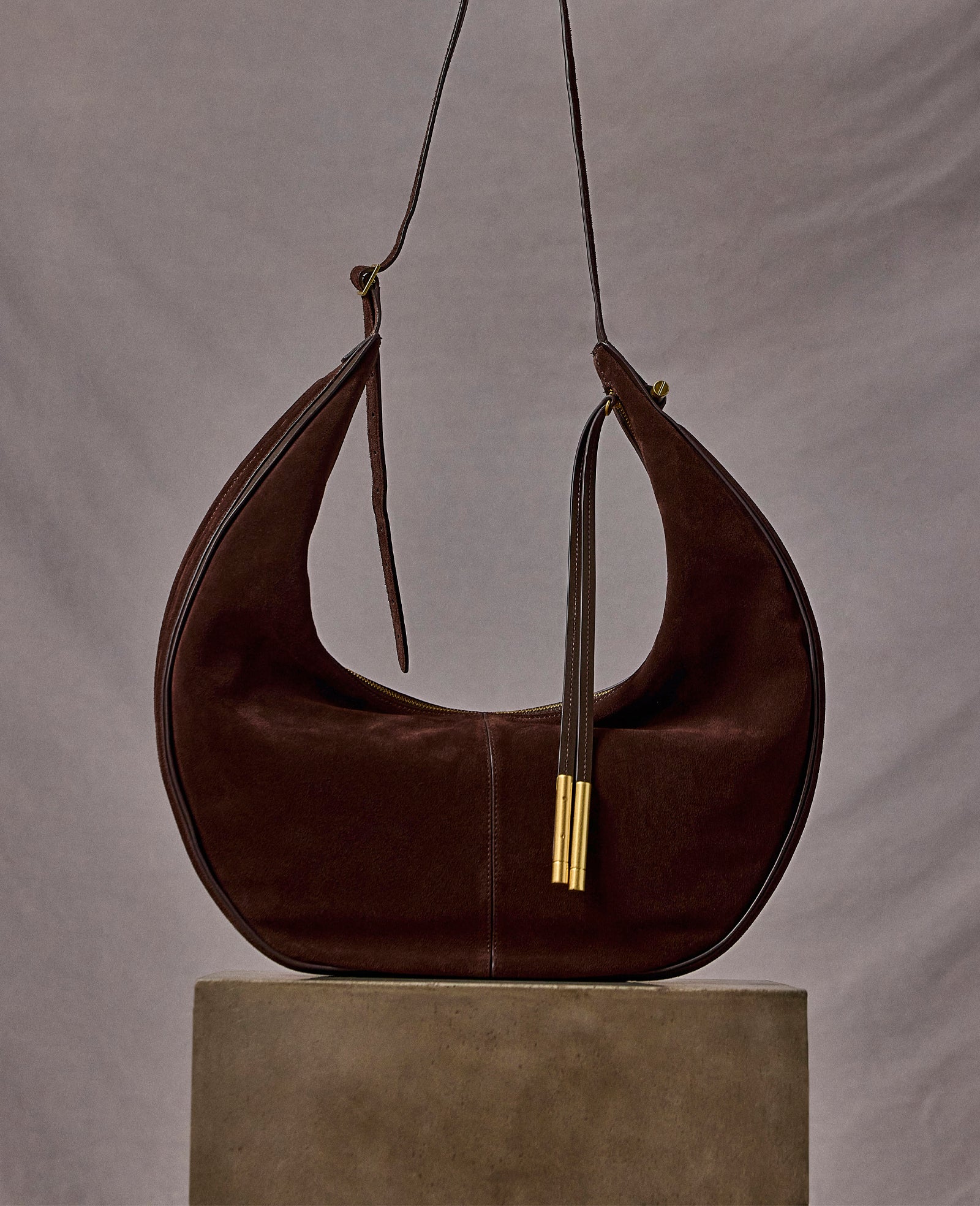 Kenneth Cole Reaction Bags Highline Large Banana Hobo borsa hobo marrone pelle