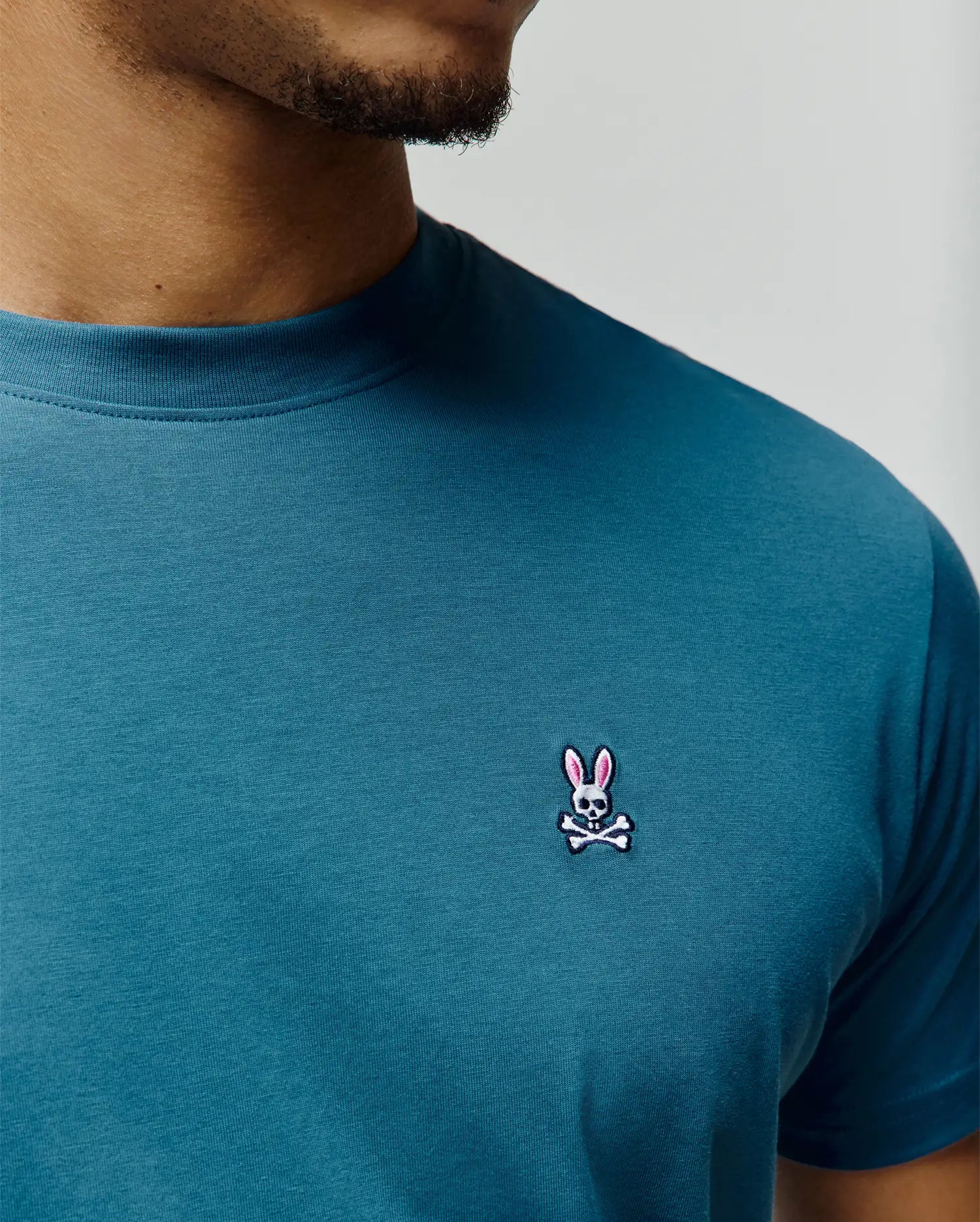 Psycho Bunny Men's Tees Classic Crew Neck Tee B6U014F200 maglietta blu cotone Pima