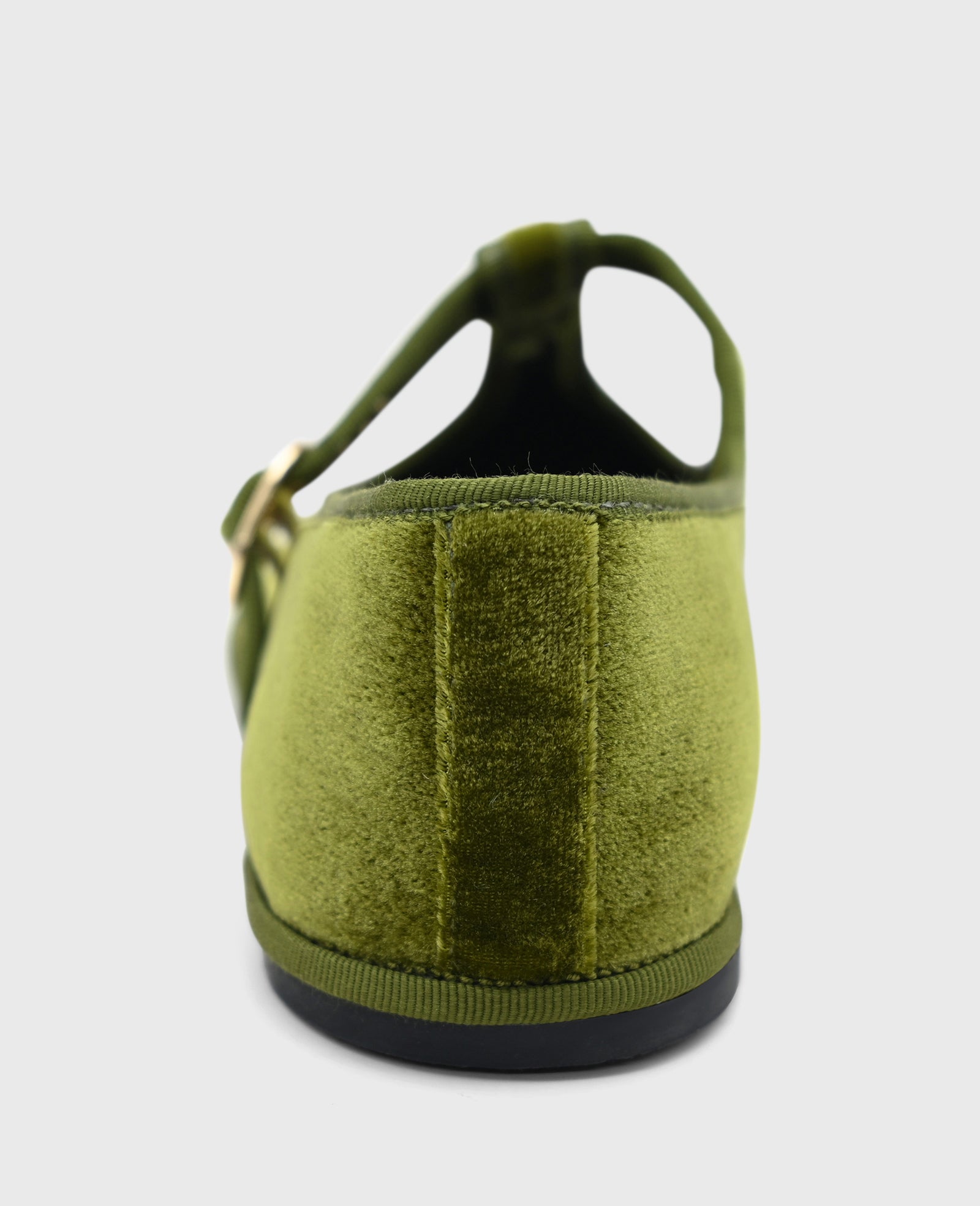 Kenneth Cole Reaction Shoes Verona Velvet T-Strap Mary Jane Flat ballerine verde velluto