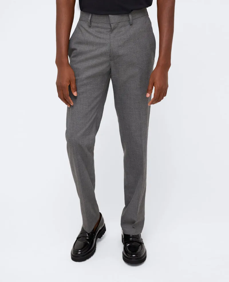 Kenneth Cole Reaction Clothing Slim-Fit Stretch Twill Dress Pant pantaloni grigi