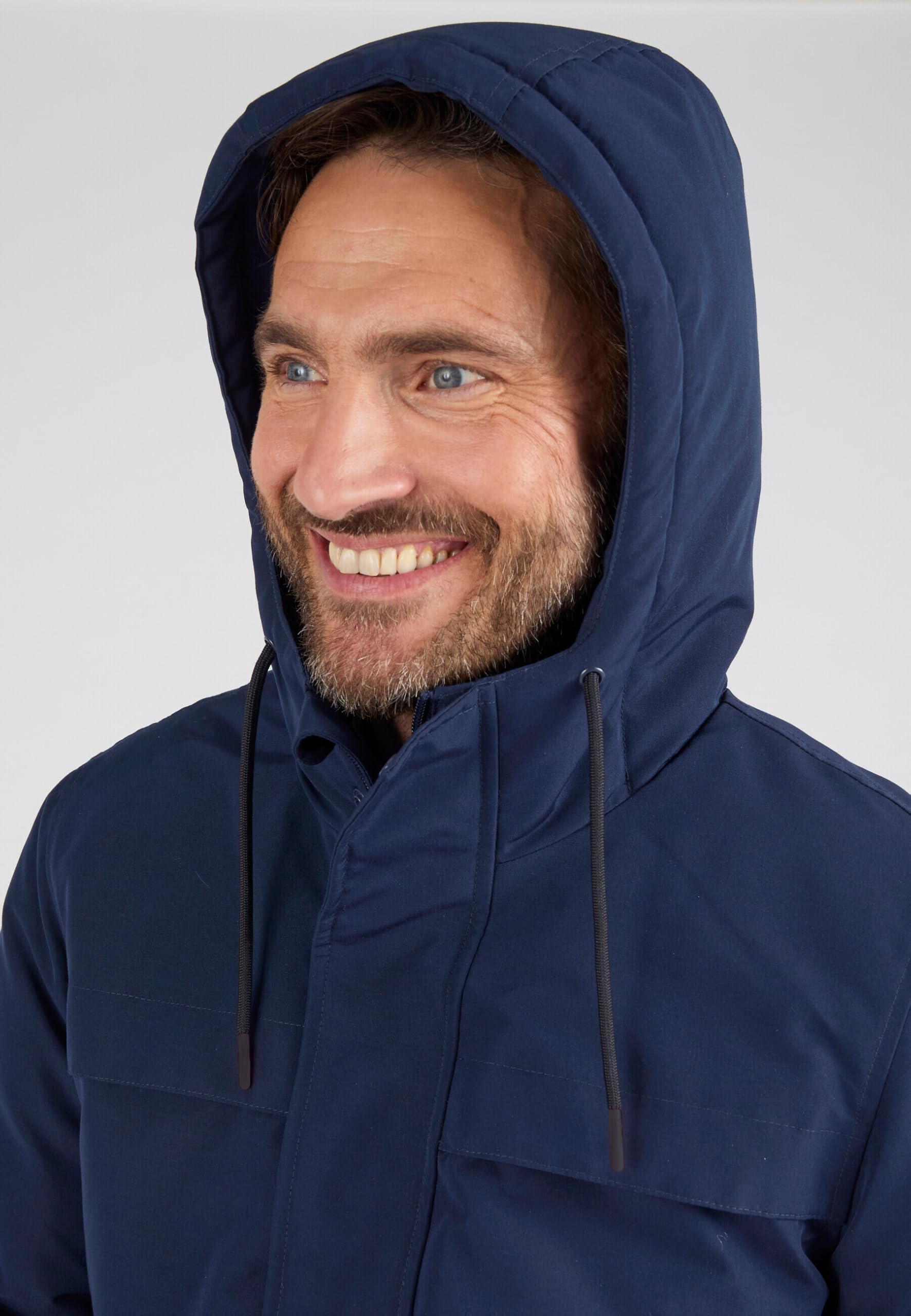 Damart Thermolactyl parka con cappuccio uomo blu XL