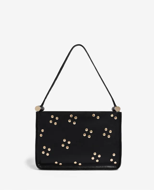 Kenneth Cole Reaction Bags Highline Floral Stud Large Top Handle Bag borsa nera grande in pelle