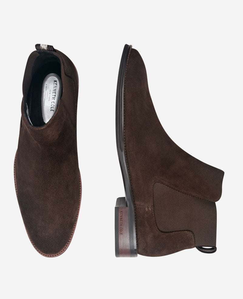 Kenneth Cole Reaction Shoes Tully Chelsea boot 7M marrone scamosciato
