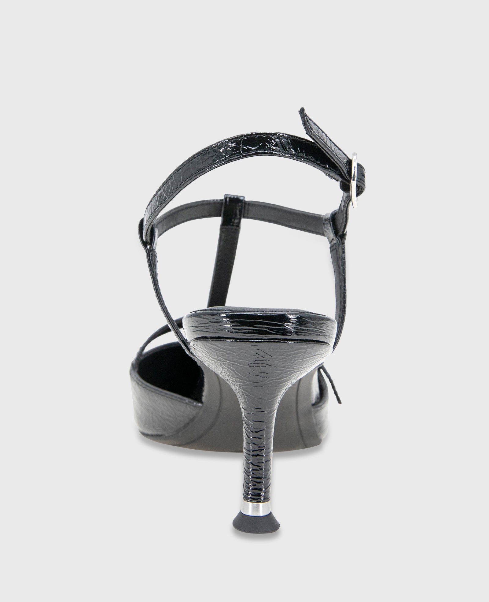 Kenneth Cole Reaction Shoes Urka Crinkle Patent Slingback Heel slingback nero lucido con tacco 2,5 pollici