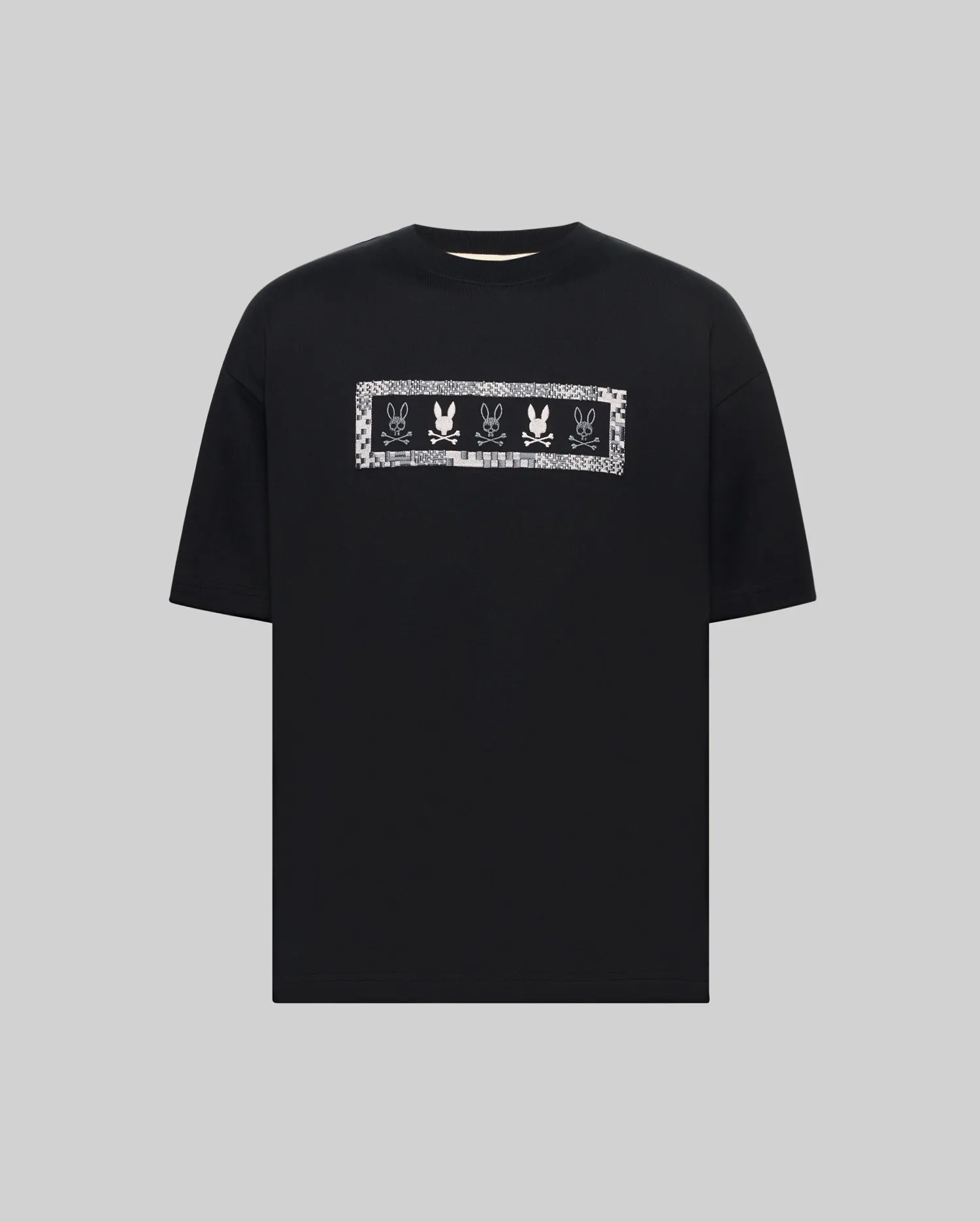 Psycho Bunny Men's Tees Olivier Oversized Tee MT0200204 T-shirt nera