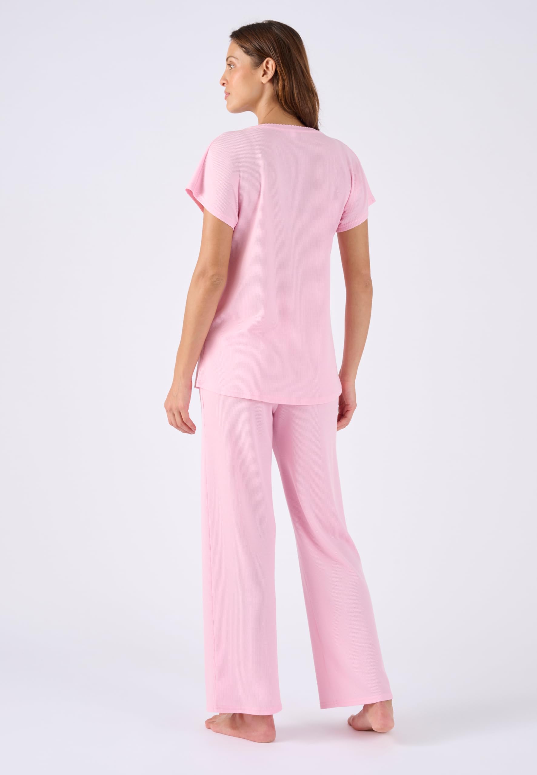 Damart Homewear Pigiama 7/8 in maglia goffrata Blu XS estivo