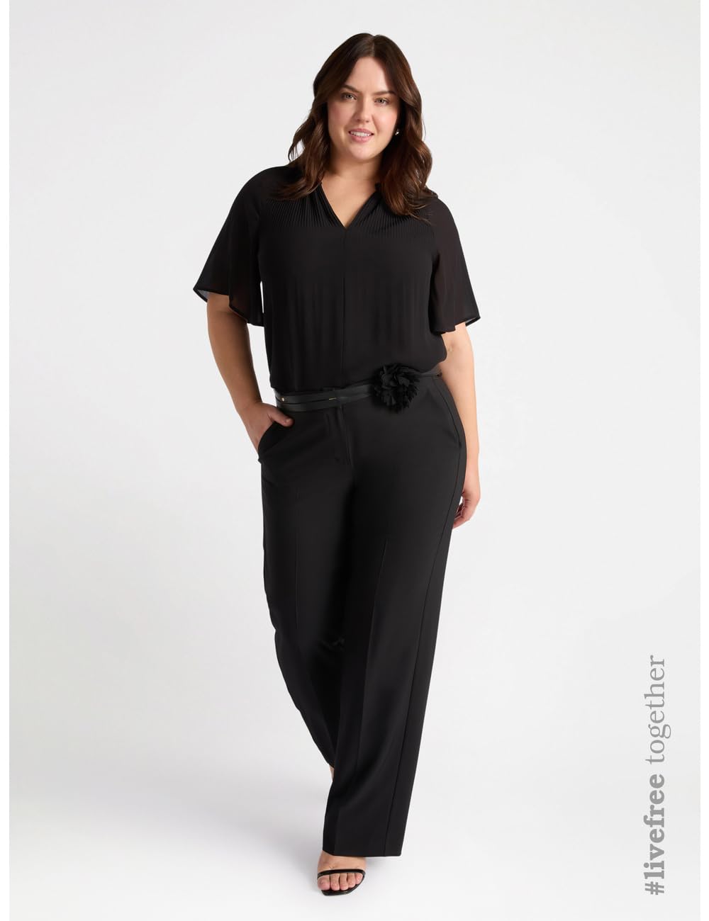 Fiorella Rubino Camicie e bluse Blusa Plissé, georgette con scollo a V