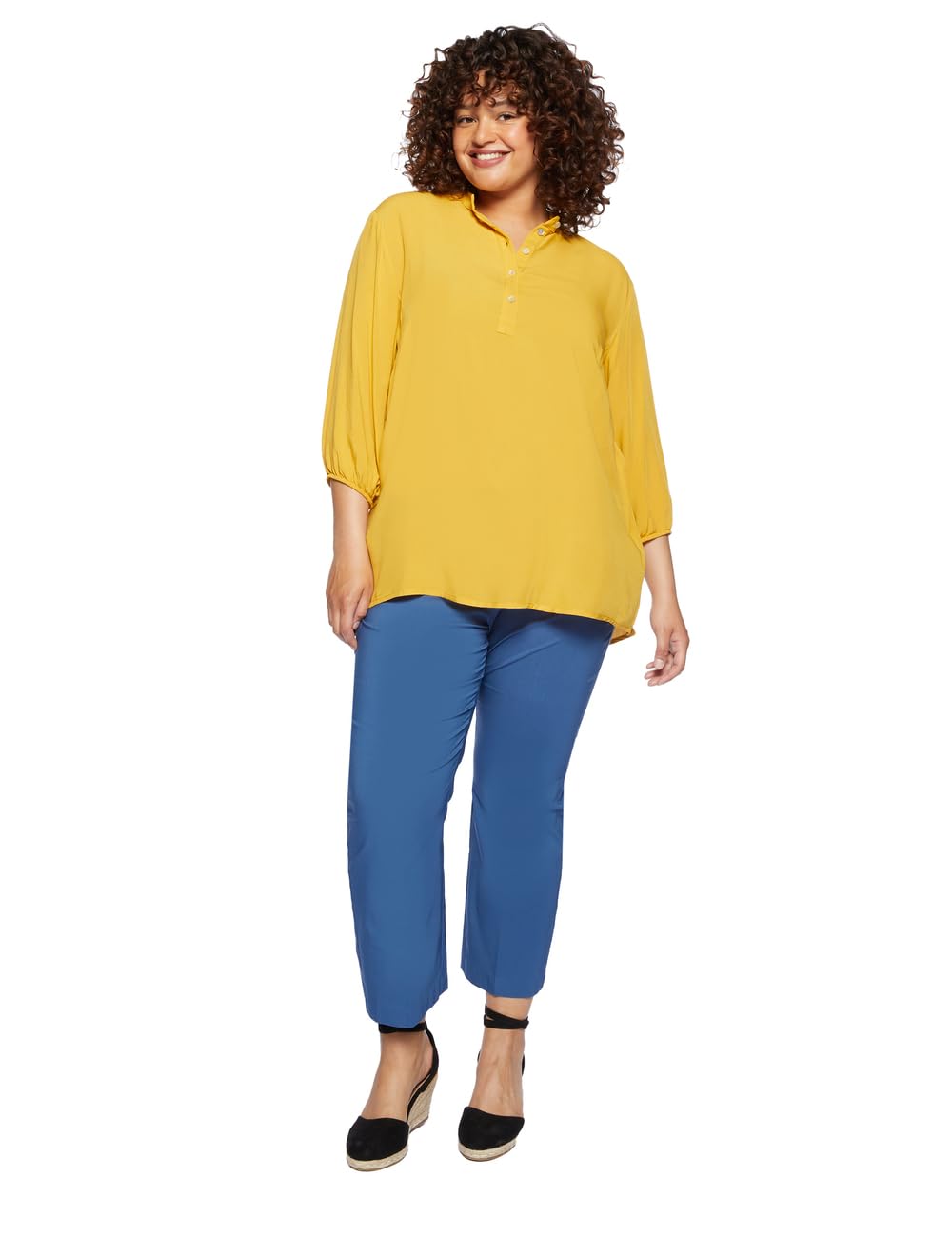 Fiorella Rubino Camicie e bluse Blusa in Viscosa con Scollo Tondo blusa 56 Plus