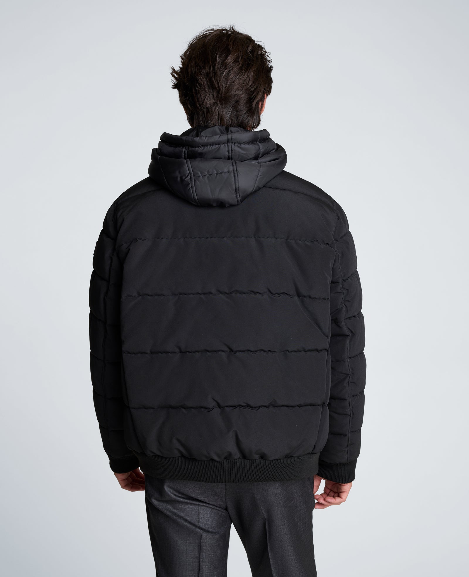 Kenneth Cole Reaction Clothing Oxford Hood Bomber Jacket bomber nero