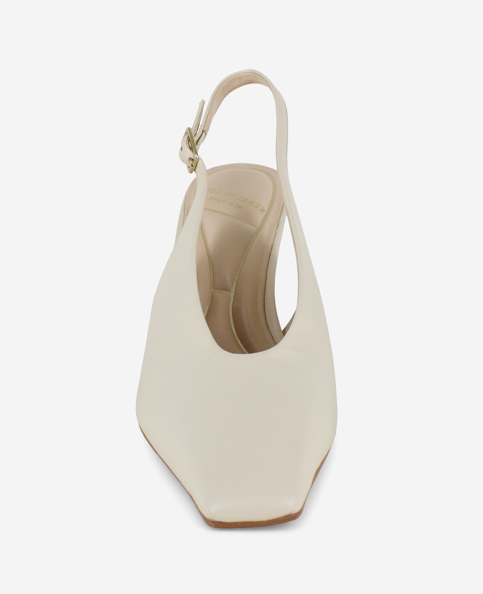 Kenneth Cole Reaction Shoes Aerial Leather Slingback Heel décolleté avorio in pelle