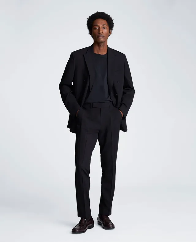 Kenneth Cole Reaction Clothing Ready Flex Slim-Fit Double-Breasted Suit completo nero slim fit
