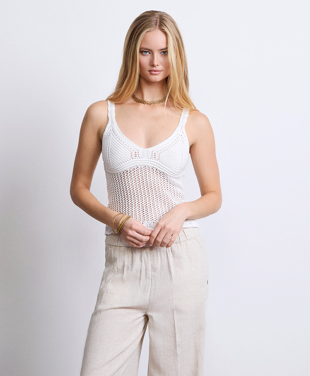 Markup Donna Camicie & Bluse Top crochet scollo V