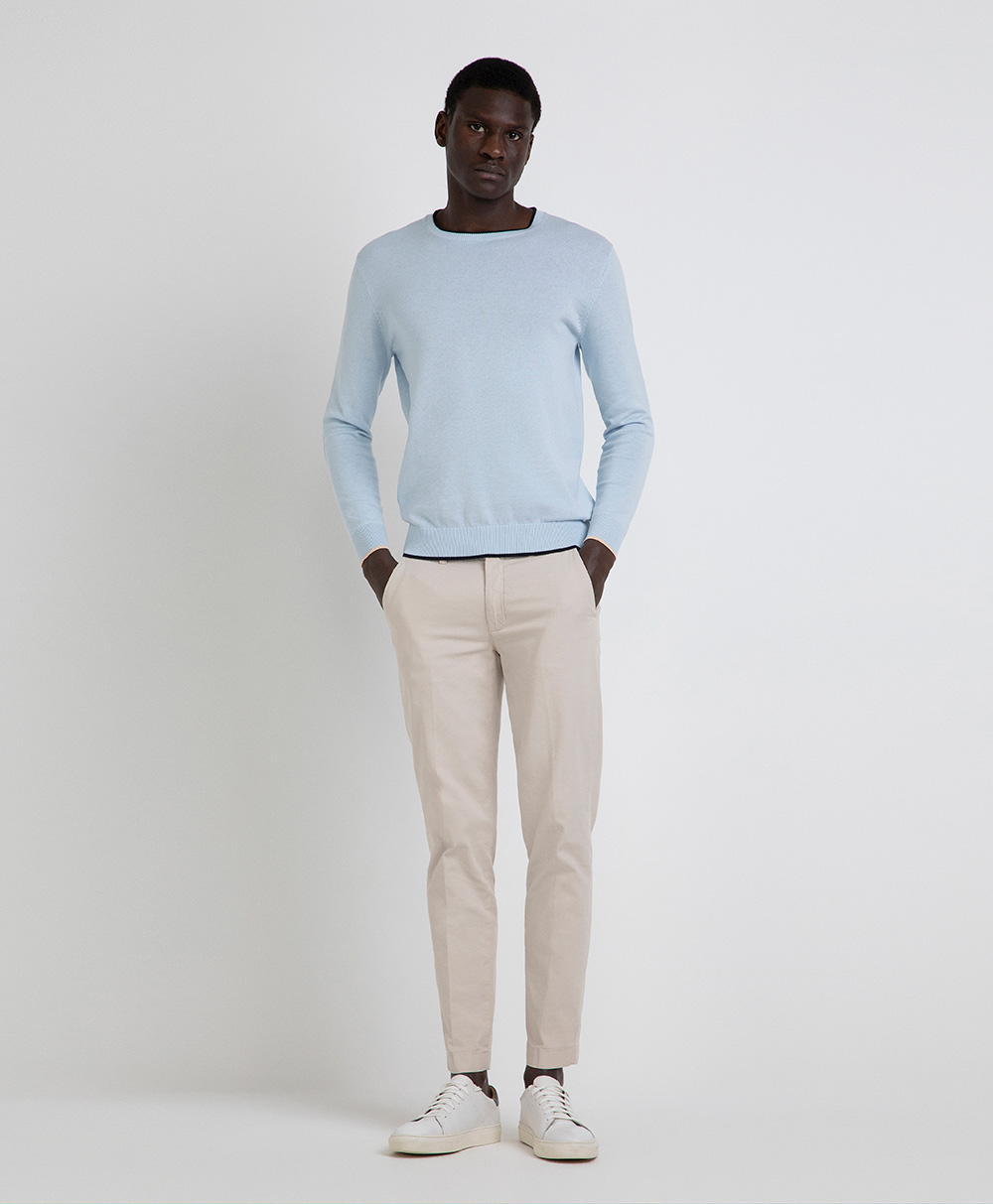 Markup Uomo Maglieria Girocollo cotone con toppe