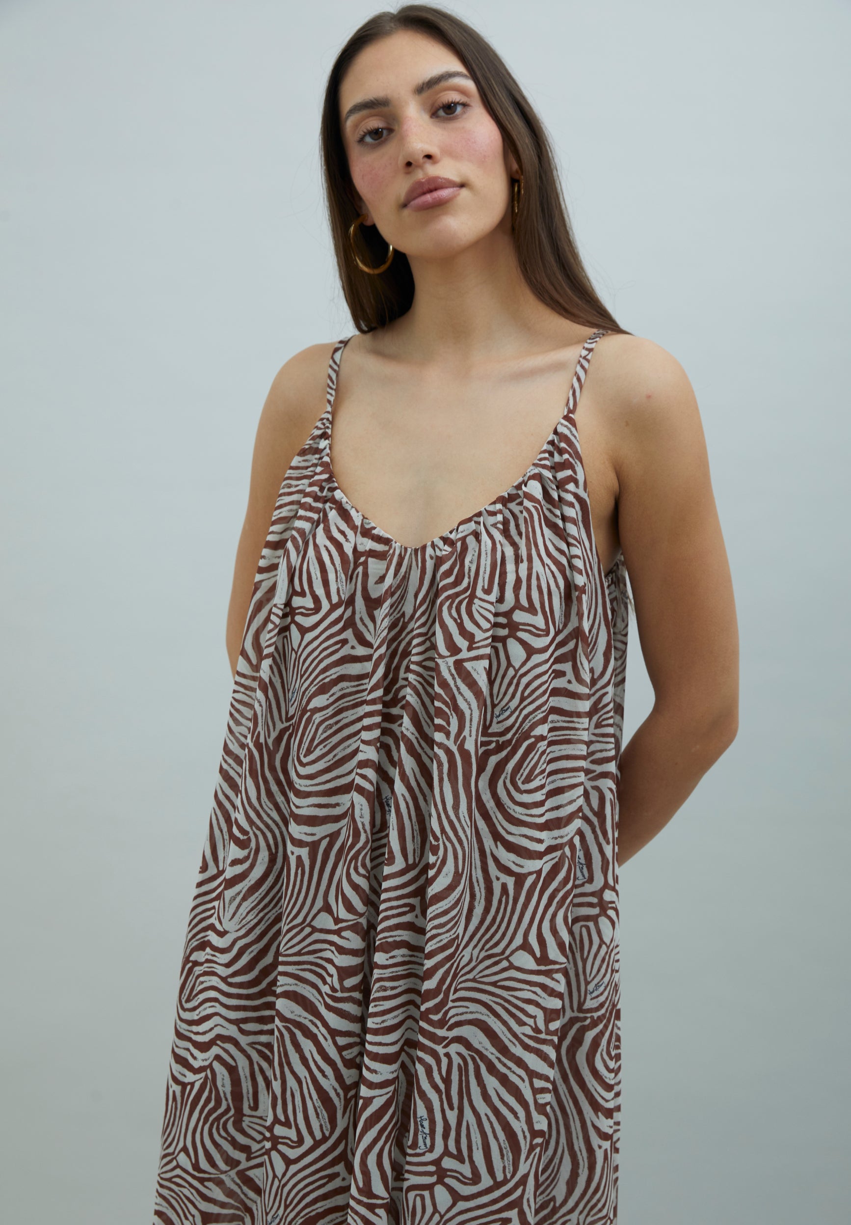 House Of Sunny Women's Dresses ZEBRA TRAPEZE DRESS abito UK 6-18 lungo