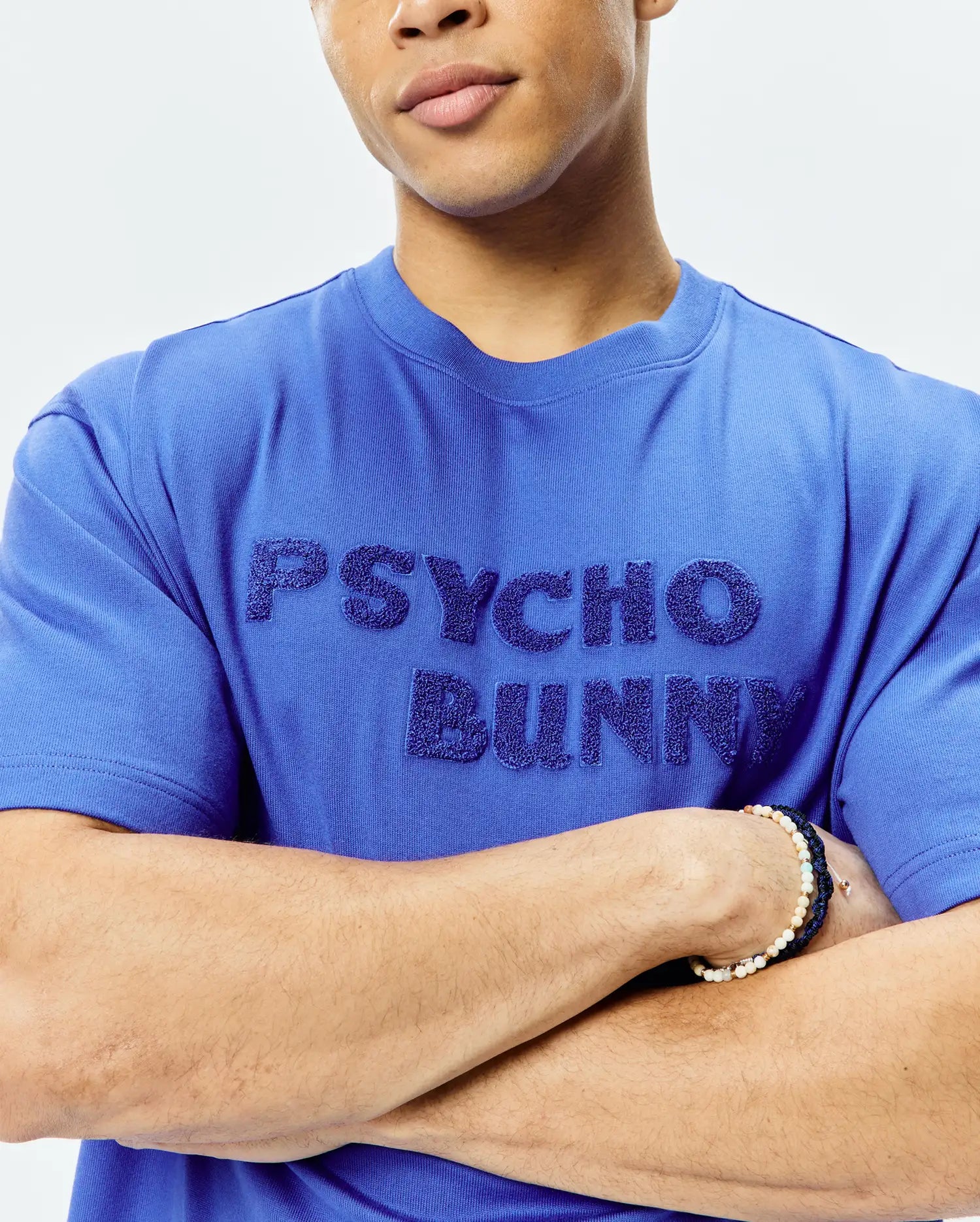 Psycho Bunny Craig Wordmark Tee t-shirt uomo blu