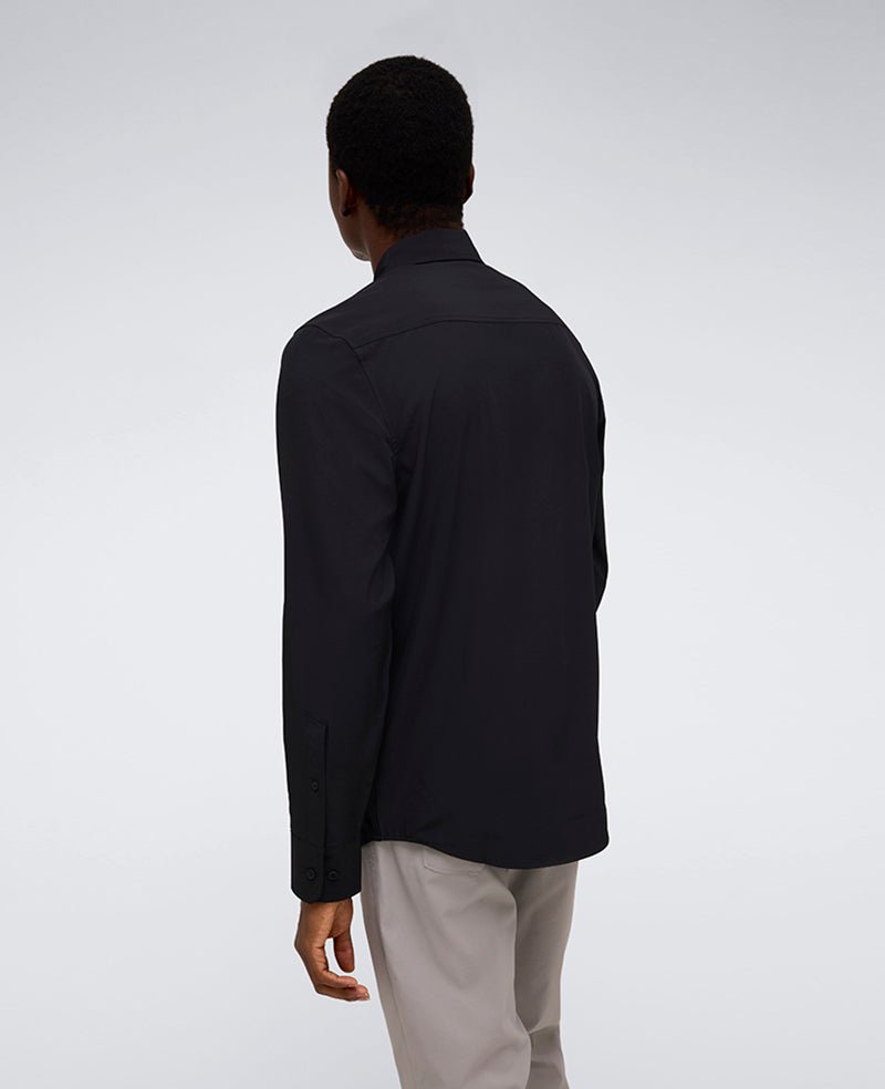 Kenneth Cole Reaction Clothing Performance Slim Fit Button Down Shirt camicia nera