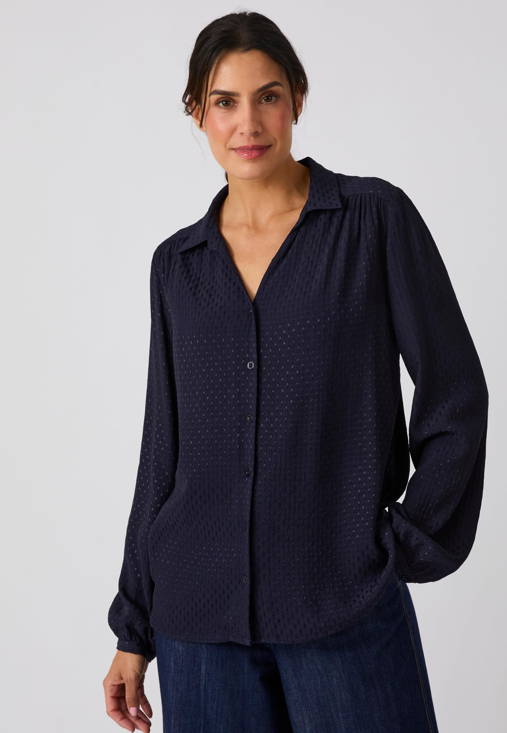 Damart Prêt-à-porter Camicetta camicetta in viscosa jacquard
