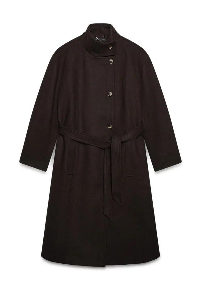 Fiorella Rubino Cappotti e Trench Cappotto misto lana con cintura cappotto 46 Plus