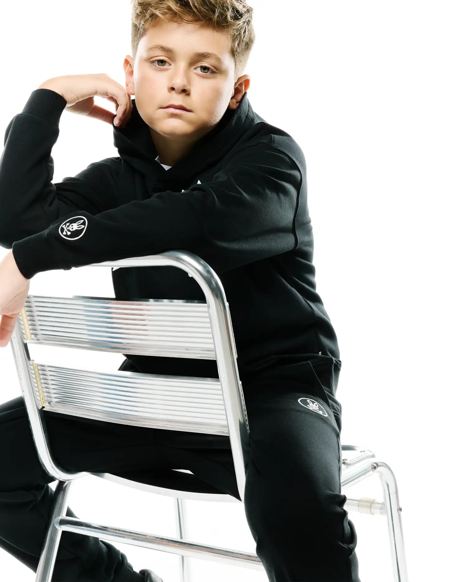 Psycho Bunny Kids Bottoms Nathaniel Sweatpants pantaloni tuta neri