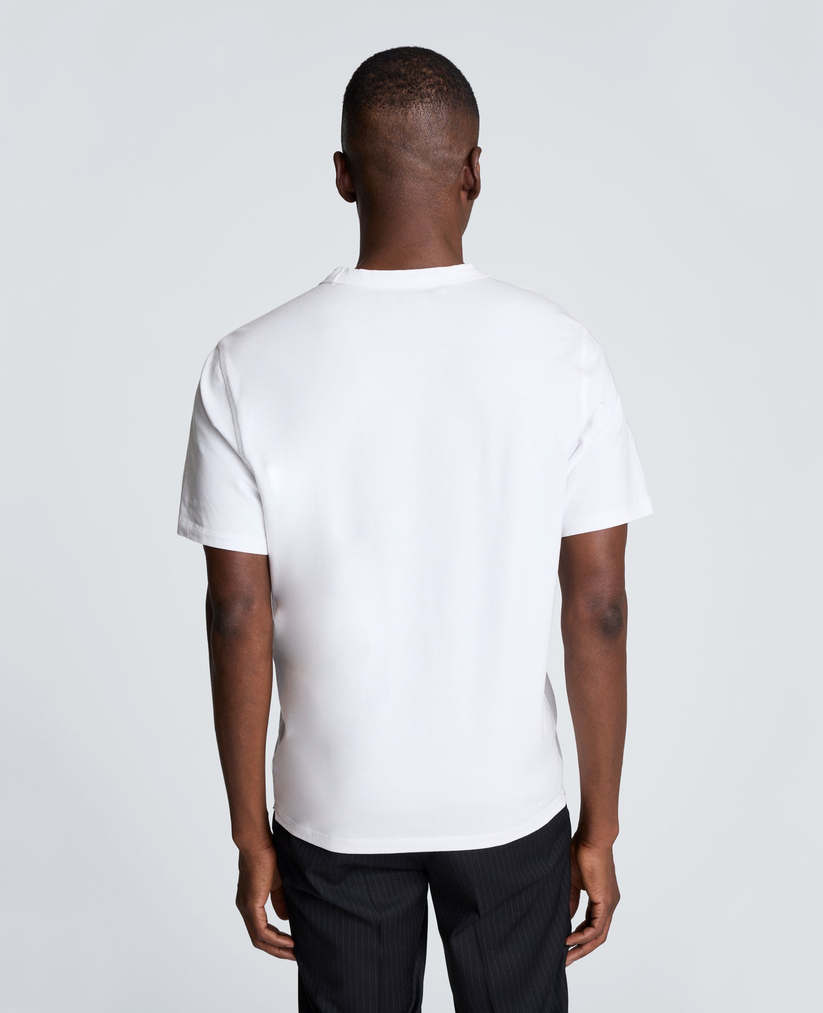 Kenneth Cole Reaction Crew Tee with Pocket maglietta bianca oversize
