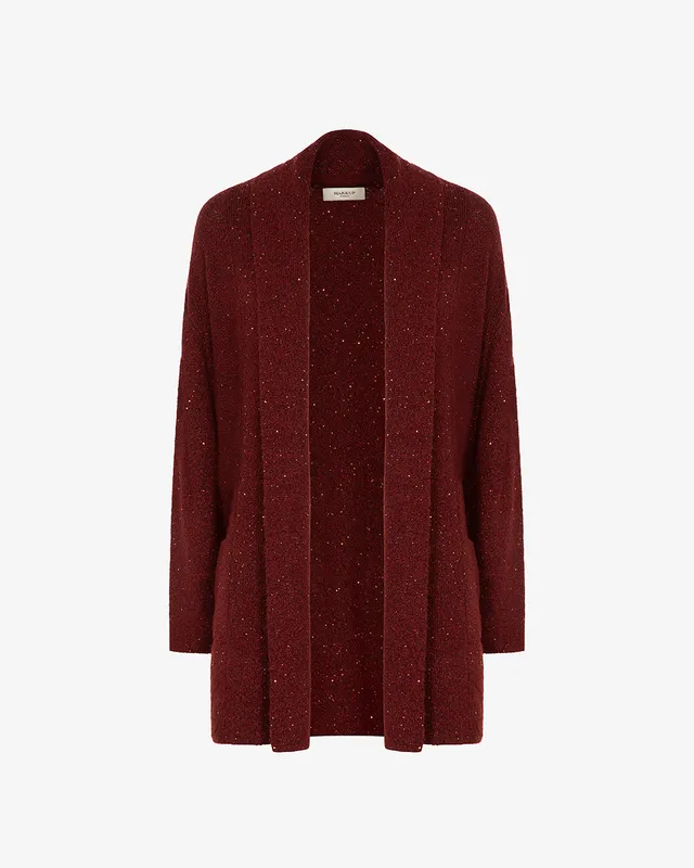 Markup Donna Maglieria Cardigan ampio con filo paillettes con cintura