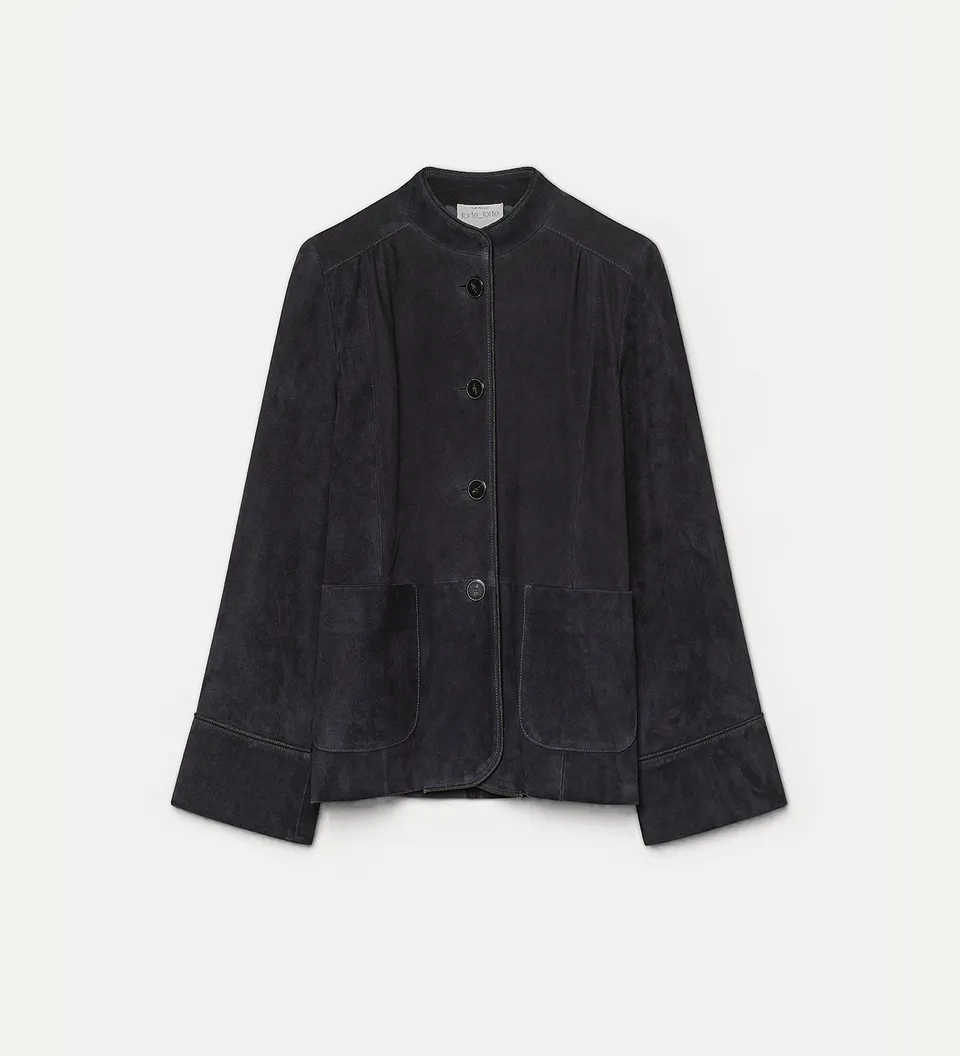 Forte giacche suede band collar jacket notte giacca camoscio