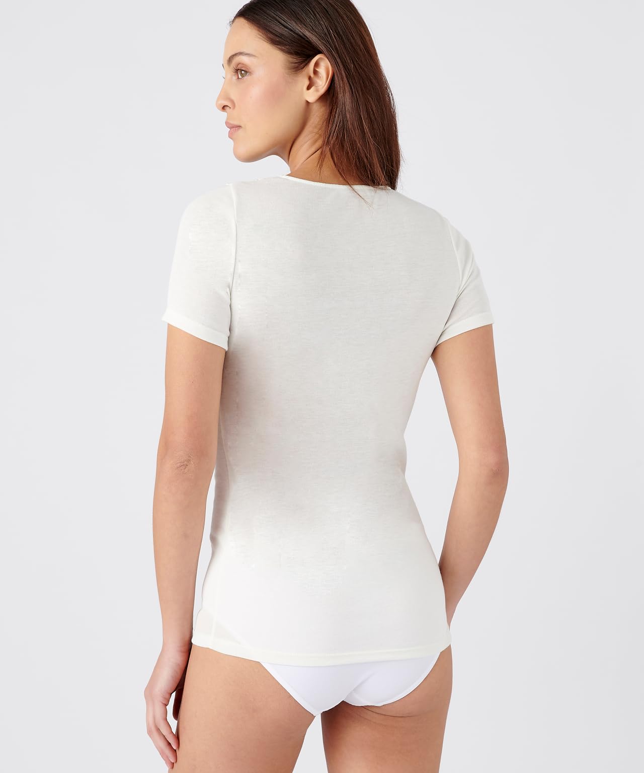 Damart Biancheria intima Maglietta A Maniche Corte Morbida Soyeuse maglietta bianco sporco