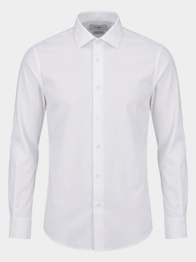Markup Uomo Camicie Camicia Collo Italiano Popeline camicia