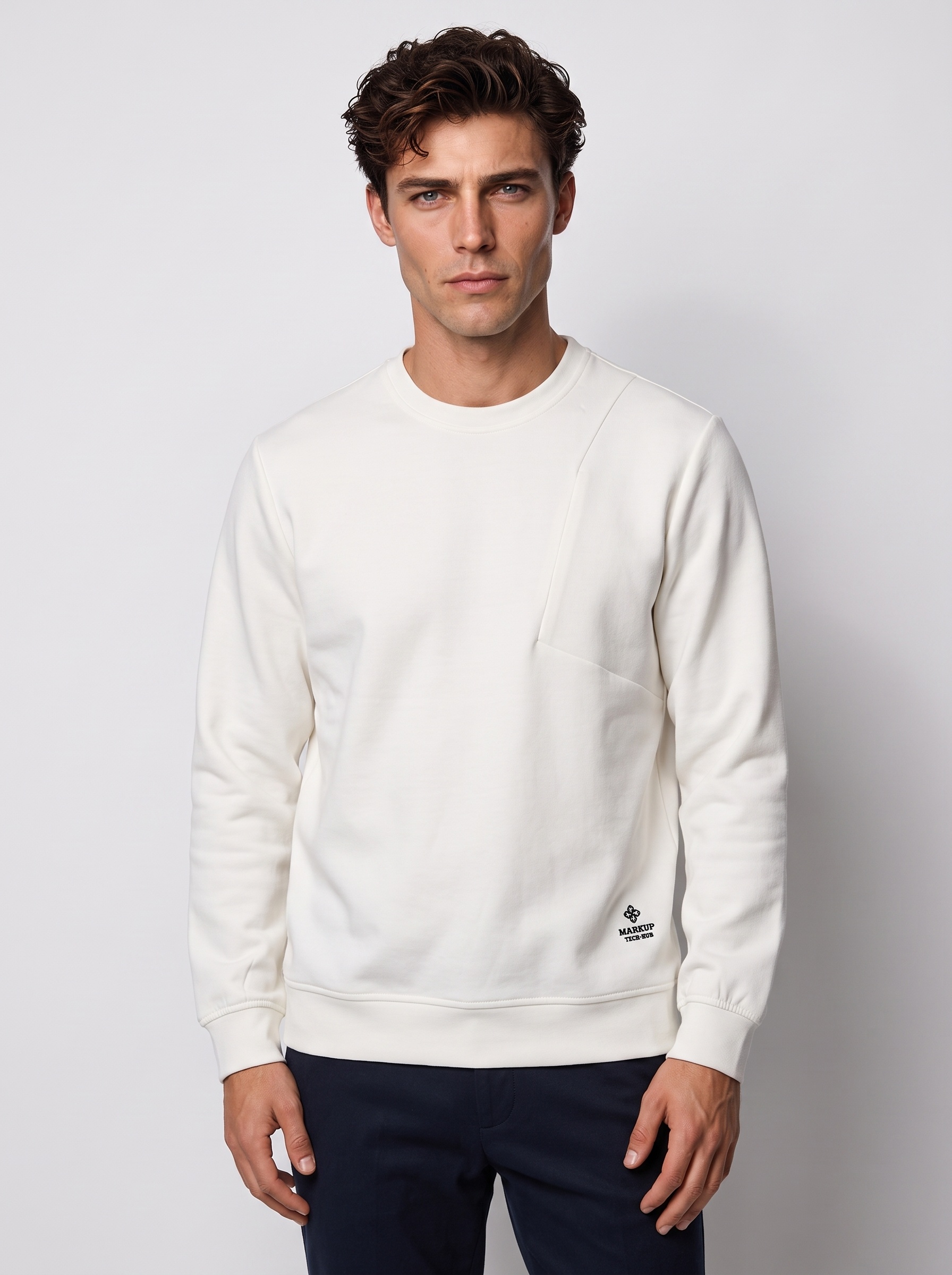 Markup Uomo Maglieria Girocollo interlook tasca petto