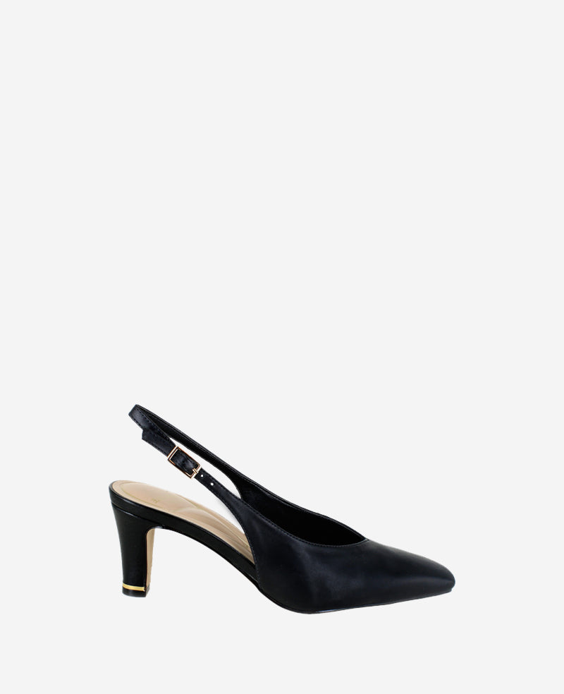 Kenneth Cole Reaction Meilani Leather slingback nera in pelle