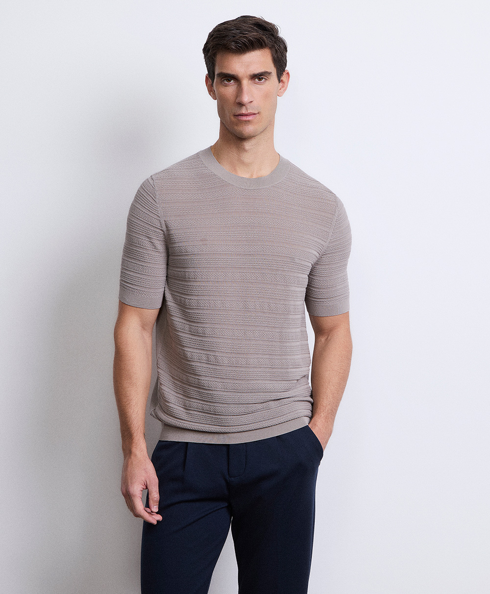 Markup Uomo Maglieria Girocollo punto crochet
