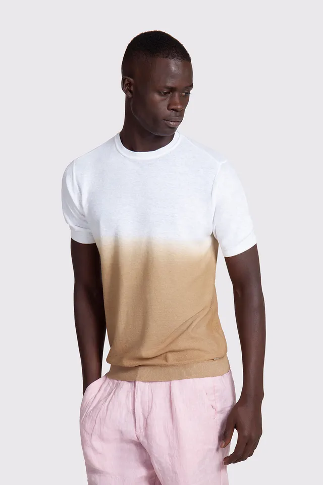 Markup Uomo Maglieria Girocollo sfumato cotone lino maglia