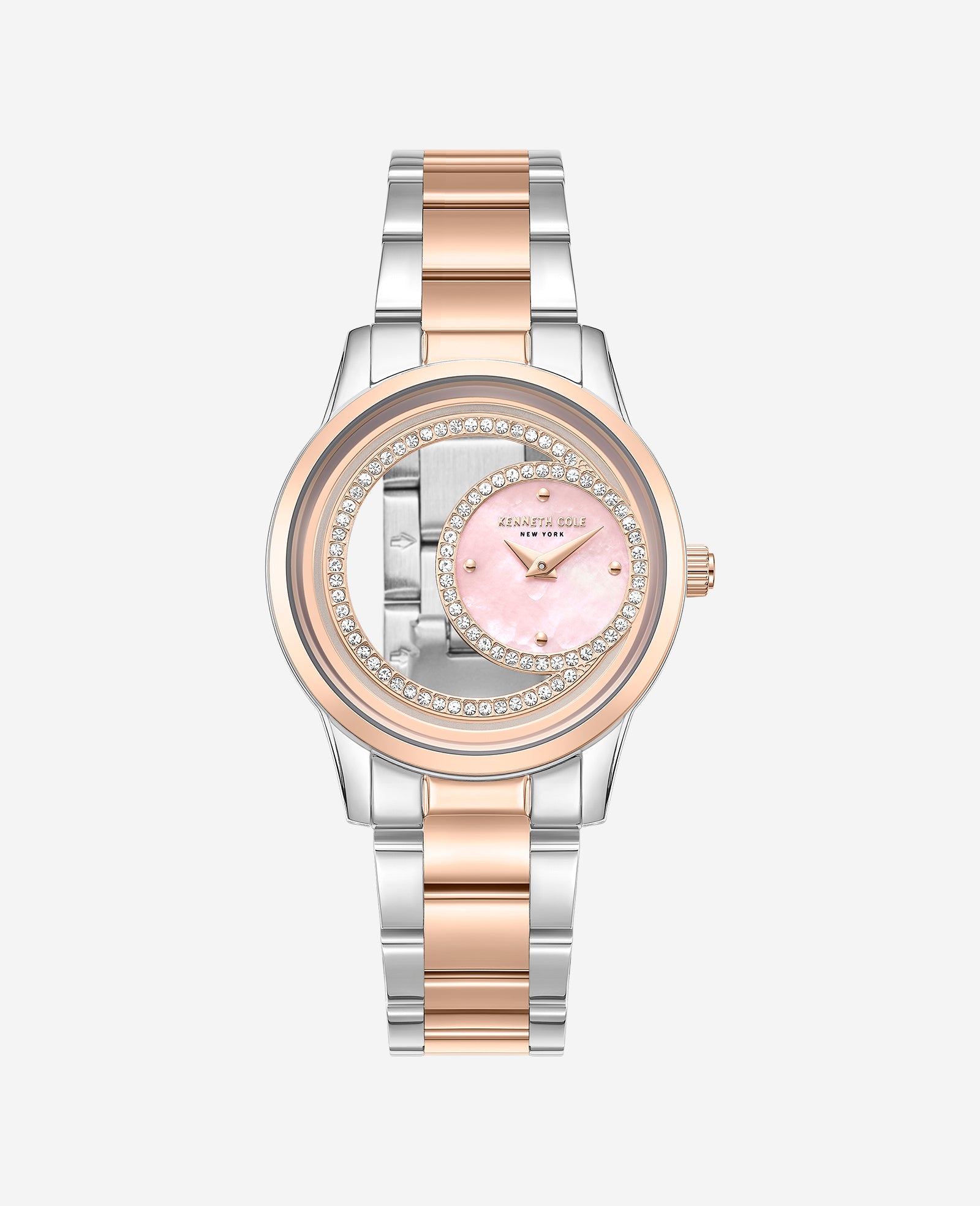 Kenneth Cole Reaction Watches Classic Open Dial MOP Sub Dial Bracelet Watch orologio multicolore bracciale acciaio