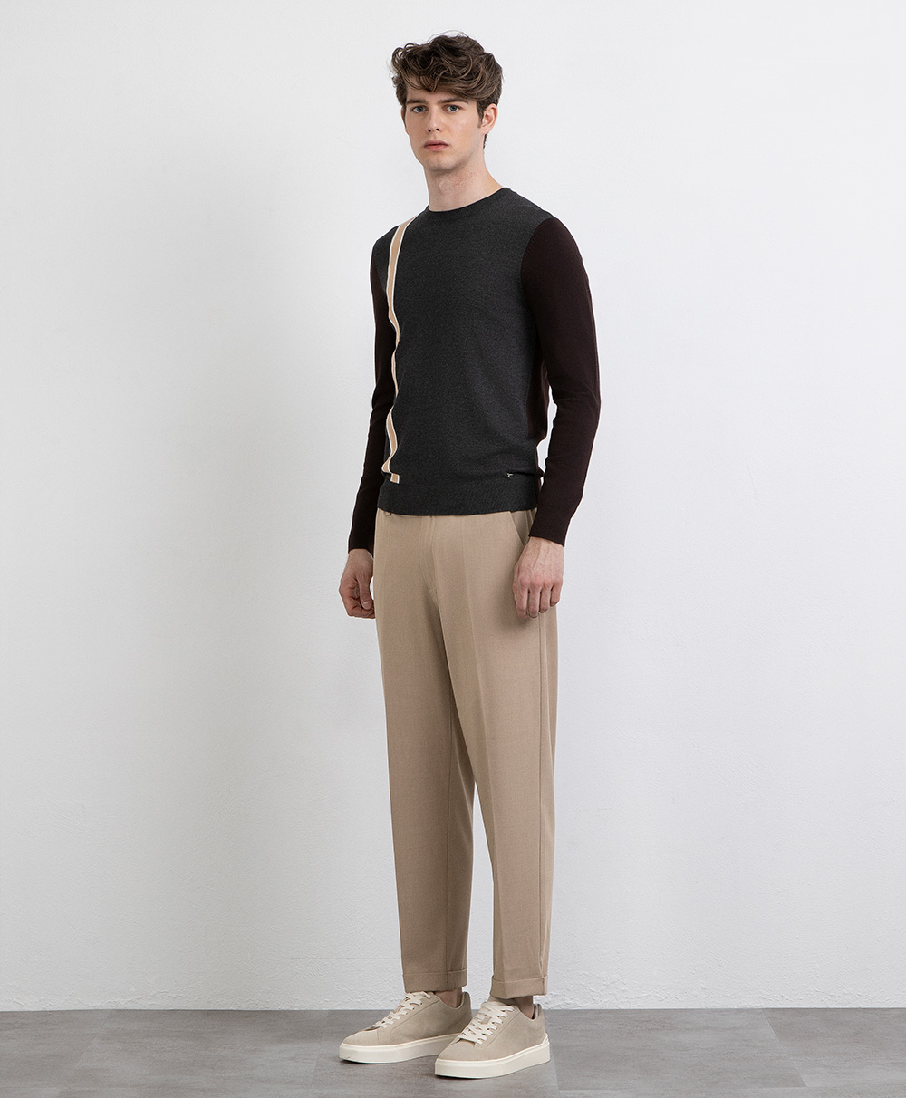 Markup Uomo Maglieria Girocollo intarsio in viscosa maglione