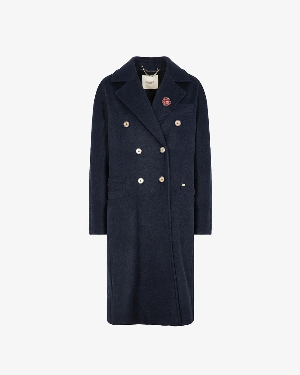 Markup Donna Cappotti Cappotto lungo doppiopetto