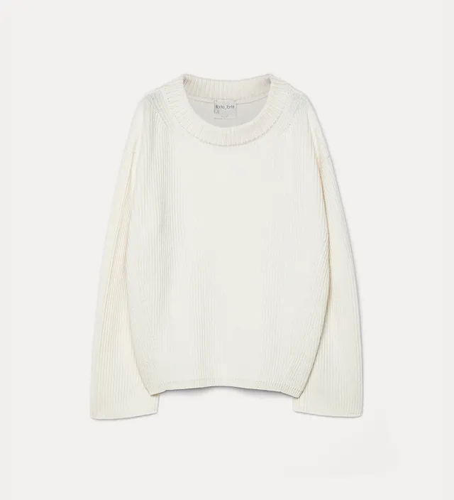 Forte maglieria Wool and Ribbed Knit Jumper Pure pure maglione in lana e cashmere